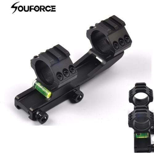 High Quality Scope Mount Ring Diameter 30mm with Spirit Bubble Level fit 20mm Picatinny Rail for Tactical Hunting Accessories