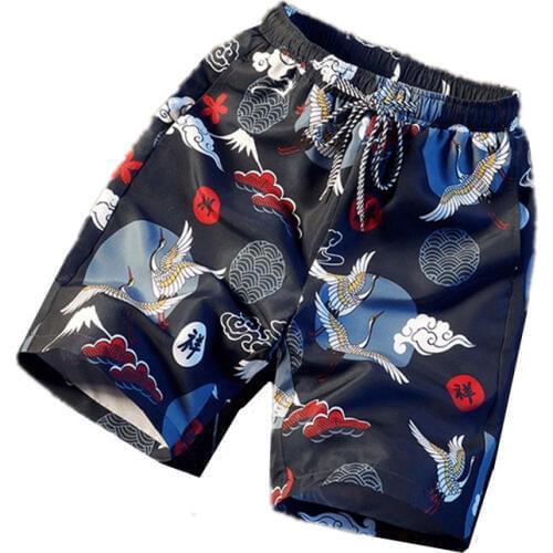 ZG1030 2020 new mens summer fashion loose casual thin section dry beach floral shorts cheap wholesale