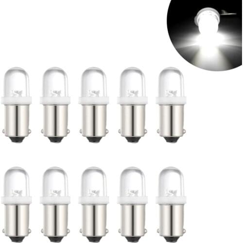 10pcs 1815 T4W Pure White BA9S LED Instrument Panel Gauge Dash Interior Light Bulb Universal T4 lamps