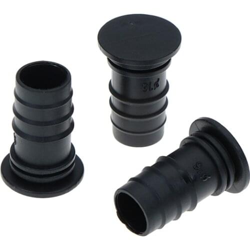 10pcs 16 mm PP plastic Pipe Barbed End Caps garden hose connector Micro Irrigation Pipe Fittings Drip Use connector