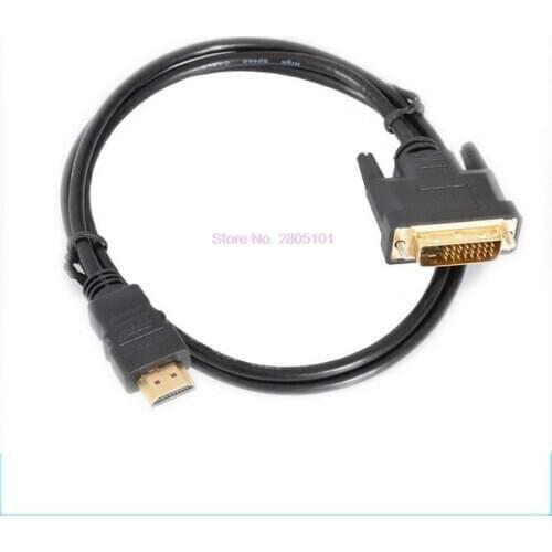 100pcs HDMI to DVI 24+1 pin adapter cables 1080P 3D HDMI cable for LCD DVD HDTV XBOX High speed DVI hdmi cable 1M 2M 3M 5M