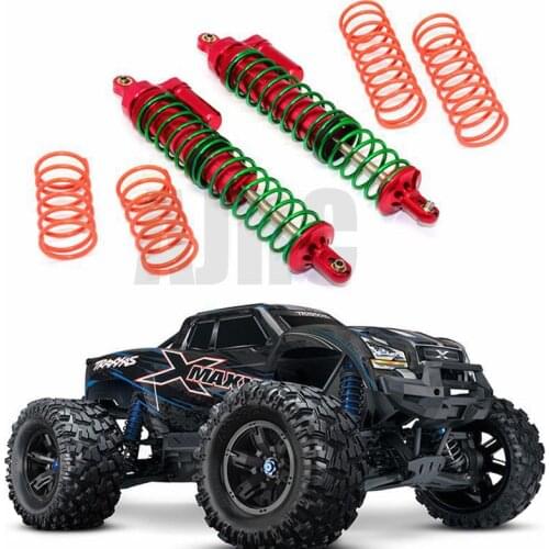 TRAXXAS 1/5 X-MAXX 6S/8S aluminum alloy shock absorber full metal negative pressure shock absorber with spare spring L=214MM