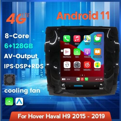 Android 11 Tesla Style vertical screen Auto Carplay Audio GPS Navigation 2015-2019 For Haval H9 Car Radio Multimedia Player 4G