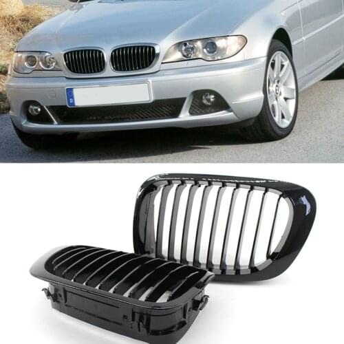 Automobile Exterior Decoration Parts for BMW E46 2-Door Coupe Cabriolet 1999-2002 Morden Style Front Bumper Grill Car Styling