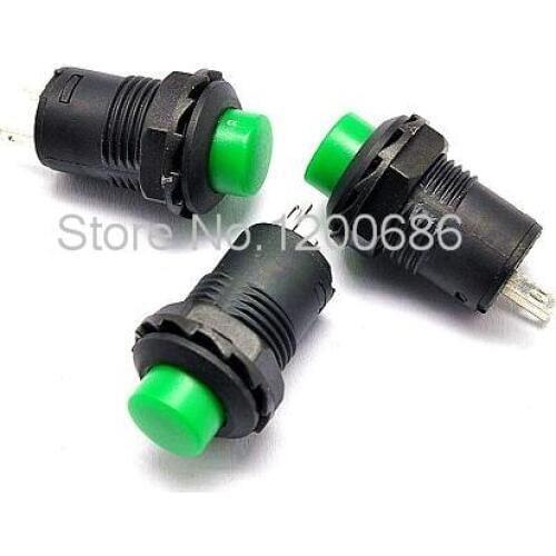 No lock switch / self-reset button switch / DS-425B 12MM green diameter