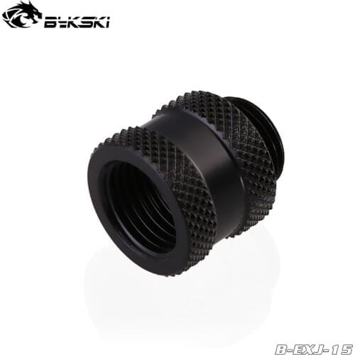 Bykski Water Cooling Male To Female 15mm Extender,Black ,Silver,Gold,White,Red,Blue water Cooling Fittings,G1/4",B-EXJ-15