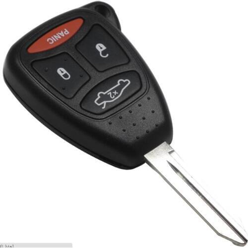 3+1 Buttons Keyless Remote Key Case Shell for Chrysler Replacement With BIG Button Rubber