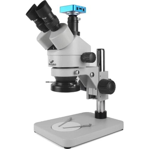 1080P HDMI Digital Camera Industrial Trinocular Stereo Microscope Magnification Zoom 7X - 45X For PCB Phone Repair Soldering