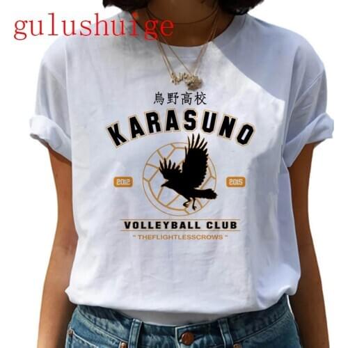 Hot Japanese Anime Haikyuu Karasuno T Shirt Men Harajuku Summer Tops Fly High Graphic Tees Kawaii Unisex Cartoon Tshirt Male