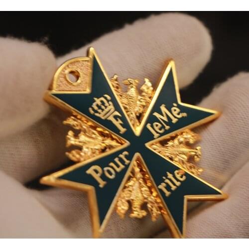 Germany gold blue max medal Highest Order of Prussia Merit Deutschland replica badge crown eagle brooch