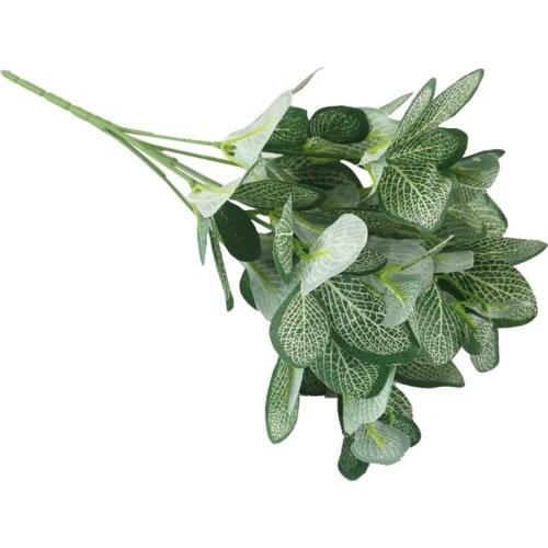 Artificial Plant Eucalyptus Leaves Plastic Green Plants Fake Eucalyptus Leaves DIY Home Wedding Forest Style Decorations