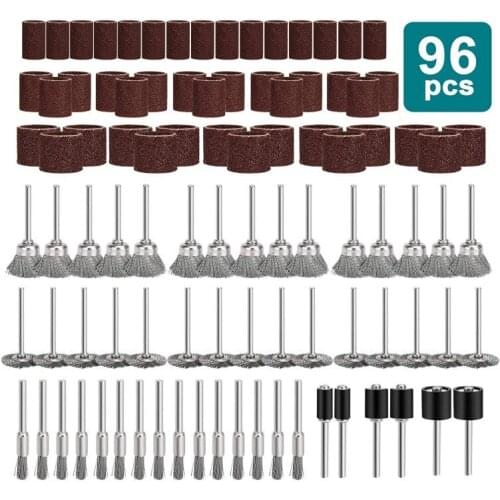 96PC sandpaper ring, brush set, bag, electric grinder, crane grinder, accessories, combination grinding