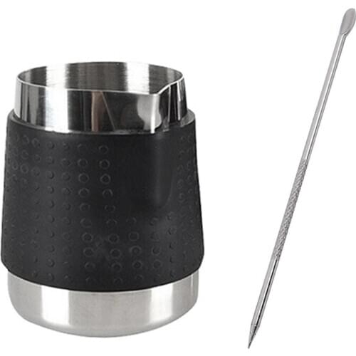 Best 350ML Stainless Steel Milk Frothing Jug with Decorating Pen Milk Pitcher Espresso Coffee Pitcher Barista Coffee Latte