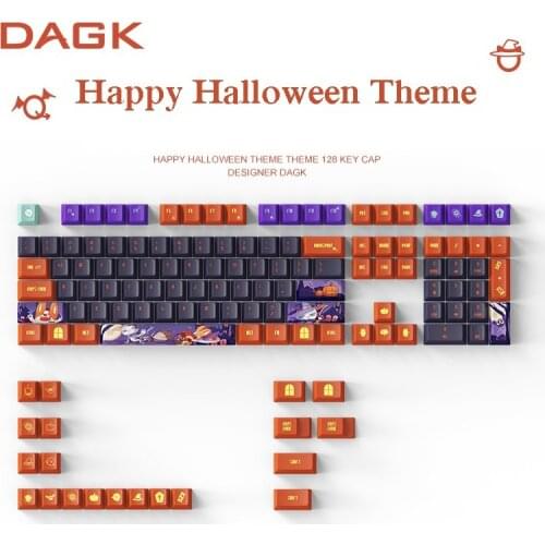 Happy Halloween Mechanical Keyboard Keycaps Cherry / XDA Height Optional Keycaps Designer by DAGK Transparent MX Switch Keycaps