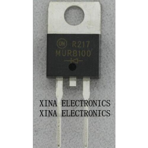 MUR8100EG MUR8100 MUR 8100 8A 1000V TO-220-2 ROHS ORIGINAL 10PCS/lot Free Shipping Electronics composition kit