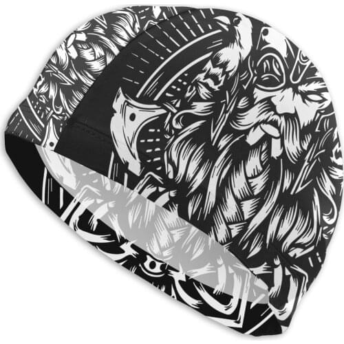 Mens Valhalla Swim Caps Norway Viking Bath Hats Swimwear For Swim Pools