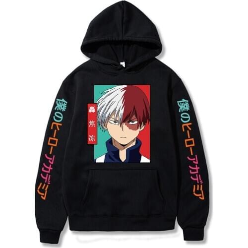 My Hero Academia Shoto Todoroki Hoodie Anime Pullover Sweatshirt Men Women