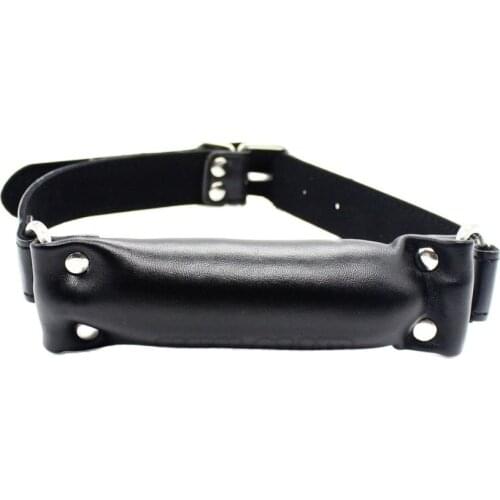 Puppy play Soft PU Leather Padded Pillow Mouth Gag,Slave Dog Bone Harness Bit Gag Pony Play,Sex Toys For Couple Sex Products