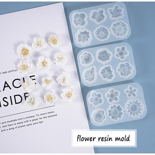 New Resin Flower Mold DIY Decorations UV Epoxy Mold Small Flowers Casting Silicone Mould DIY Crafts Jewelry Making Tools