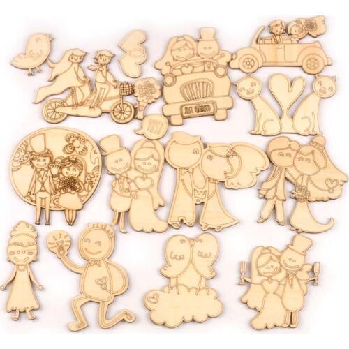 New 2pcs wedding Mr&Mrs pattern Wood Slices DIY Craft Scrapbooking Home decoration unfinished wooden mbellishment 30-50mm M1987