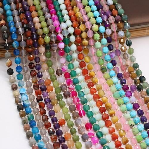 2021 New Style Natural Stone Beads Section Semi-Precious Loose Bead 6 MM For Jewelry Making DIY Necklace Earrings Accessory