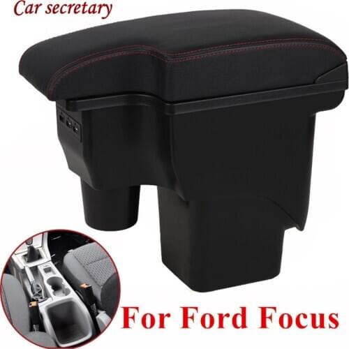 For Ford Focus 2 Armrest Box Central Store Mk2 Content Box Products Interior Armrest Storage Car-styling Accessories Parts
