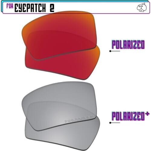 EZReplace Polarized Replacement Lenses for - Oakley Eyepatch 2 Sunglasses - Silver P Plus-Red P
