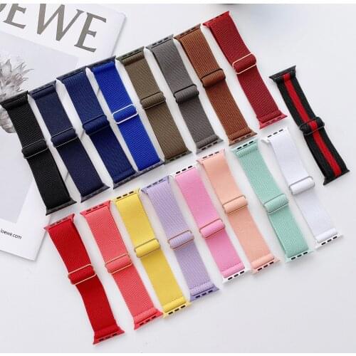 Nylon Loop Strap for Apple Watch Bracelet Belt 44mm 3 38mm Women SE iwatch 40mm 42mm Accessories Series 4 5 6 Sport Loop