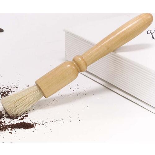 Wood Handle & Natural Bristles Coffee Machine Brush Machine Group Head Cleaning Kitchen Tools Coffee Grinder Brushes