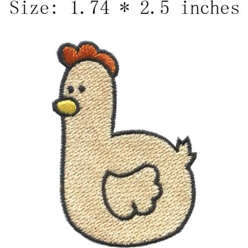 Hen 1.74"wide DIY new fonts embroidery patch for B letter/applique patch/egg