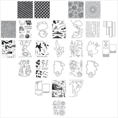 2021 new Sandy beach clear stamp cutting die /Seal for DIY scrapbooking/photo album Decorative clear stamp sheets A633