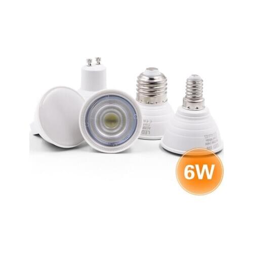 GU10 MR16 E27 E14 Led Bulb Spotlight 220V Natural Light Cool White 6500k Warm White 3000k Cob Lamp 6W 230V
