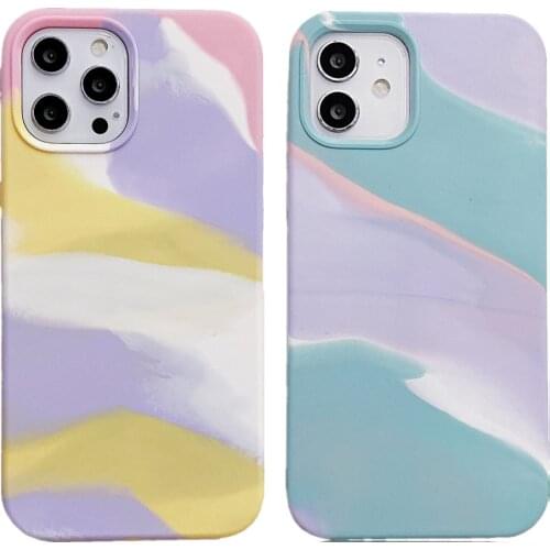 Shockproof Silicone Case for iPhone 12 11 Pro Max Mini XS XR 7 8 Plus SE 2020 Luxury Colorful Soft Cover Slim Fit Phone Coque