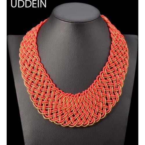 UDDEIN Bohemian Necklace & Pendant Handmade Bib Beads Jewelry Wholesale Ethnic Vintage Statement Choker Necklace Women collar