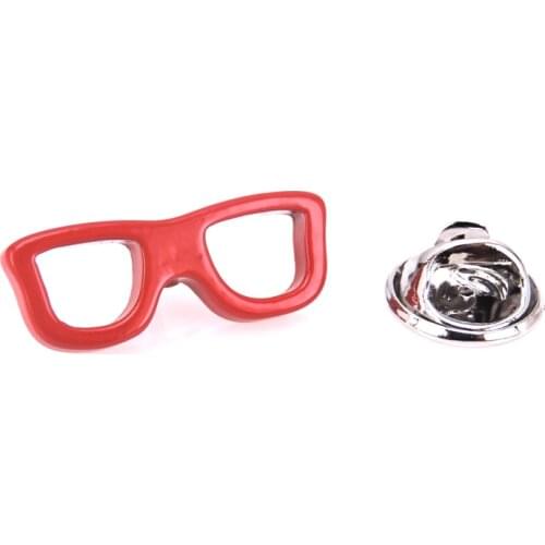 High quality Lapel Pin New Glasses Brooch mens suit Lapel Badge Brooch Pin mens Jewelry Gift Red Lapel Brooch Pin