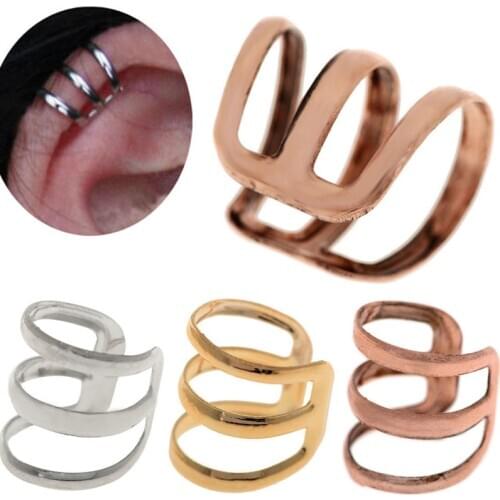1pc Unisex Fashion Punk Rock Ear Clip Cuff Wrap No Piercing-Clip On Earring Jewelry