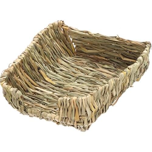 Woven Grass Small Pet Hamster Rabbit Guinea Pig Cage Nest House Bed Chew Toy Rabbit Woven Bed Pets House Pet Supply