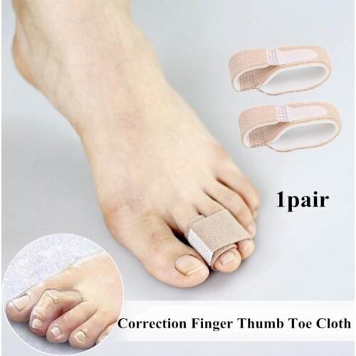 1 Pair Finger Toe Bandage Overlapping Thumb Eversion Wearing Cloth Strip Toe Separator Corrector Foot Care Tool