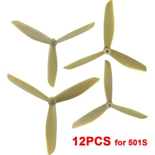 12PCS Hubsan H501S Three-Leaf Blade for H501S X4 Upgraded Triangle Vane RC Drone Quadcopter Spare Part Propeller Blade Accessory