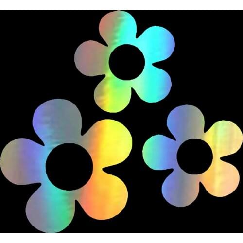 14.3cm*13.2cm Cute Flower Vinyl Car-Styling Trunk Bumper Car Stickers Motorcycle Decorative Reflective Decals