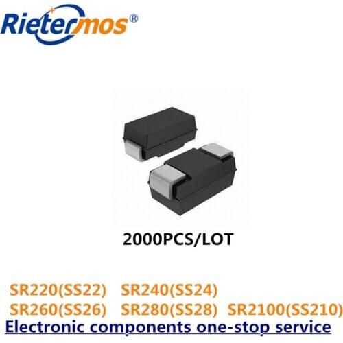 2000PCS SR220 SS22 SR240 SS24 SR260 SS26 SR280 SS28 SR2100 SS210 SMA DO214AC