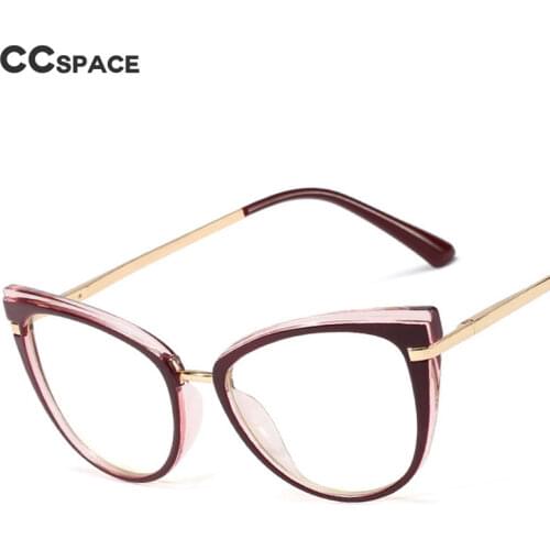48263 Retro TR90 Anti Blue Cat Eye Glasses Frames Women Optical Fashion Computer Glasses
