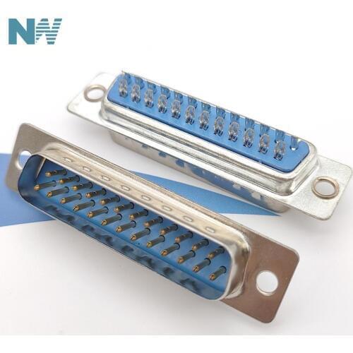 5Pcs/Lot Db25 Male Head Welding Line Seat U Shaped Feet Two Rows Of 25 Straight Pin Welding Wire Joint Of 2 Rows Of 25Pins