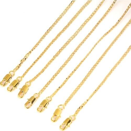 Bangrui 50cm Ethiopian Necklace Women Gold Color Africa Chain Necklace Jewelry Eritrea Ethiopia Chain Necklaces