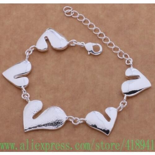 Silver Plated bracelet, Silver Plated fashion jewelry so special heart /dynampua azpajqwa AH064