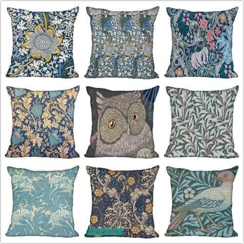 Hot Custom William Morris Square Pillowcase Custom Zippered Bedroom Home Pillow Cover Case 35X35cm,40x40cm