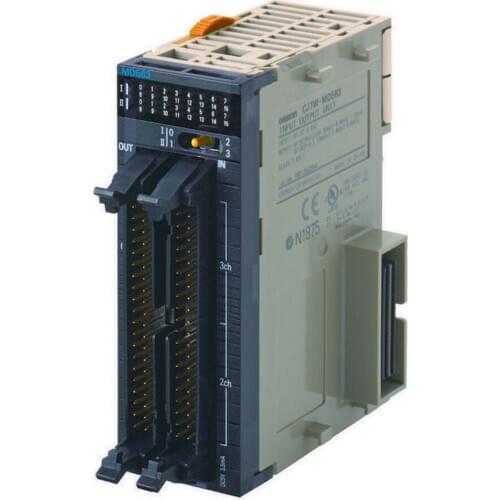 CJ1W-MD263 Digital I/O unit, 32 x 24 VDC inputs, 32 x transistor outputs, NPN, 0.5 A, 12 to 24 VDC, 3.2 A max, 2 x MIL40 connect