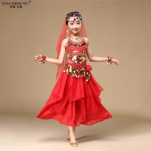 Kids Belly Dance Costumes Set Oriental Dance Girls Belly Dancing Set India Belly Dance Clothes Kids Indian Bellydance Costumes