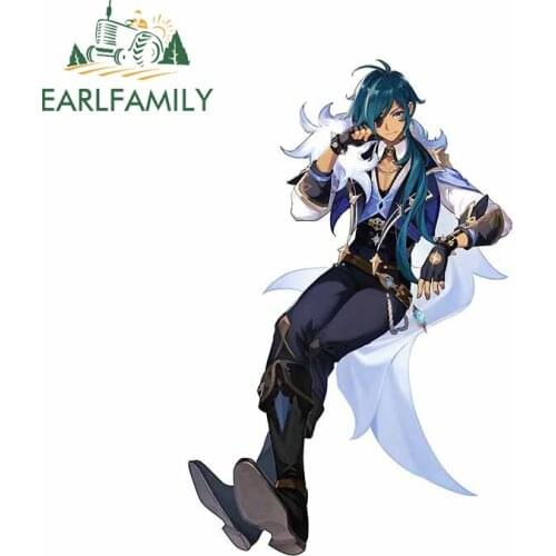 EARLFAMILY 13cm x 8.7cm for Genshin Impact Car Motorcycle Stickers Vinyl Material Decal Anime Personality Occlusion Scratch
