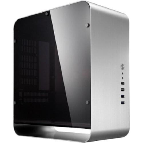 Jonsbo UMX1 PLUS Computer Case Aluminum HTPC Silver Side Through ITX Chassis